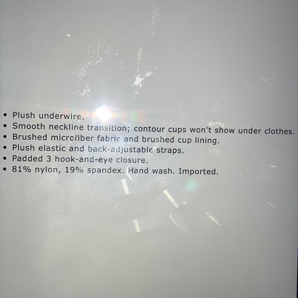 SOMA Embraceable GEO lace trim full coverage bra 36D pink with black lace trim - Picture 7 of 8